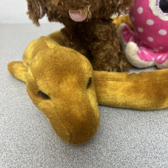 Lot of‎ 4 Beanie Babies, Octopus, Snake, Groovy Pastel Bear, Maddie Dog With Bow - Picture 3 of 6